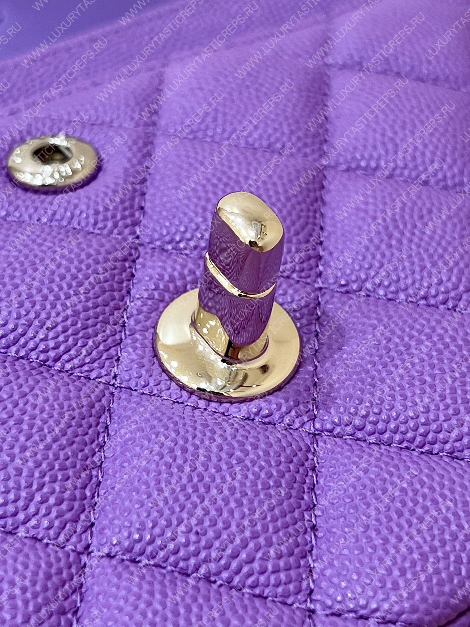 Ch*el small classic handbag bag purple a01113