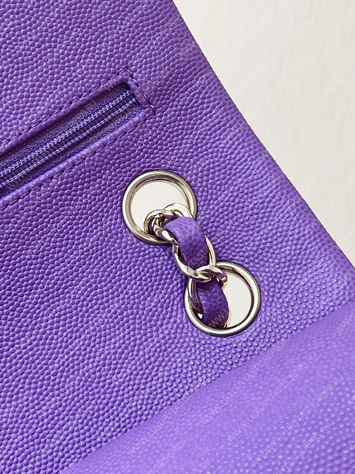 Ch*el small classic handbag bag purple a01113