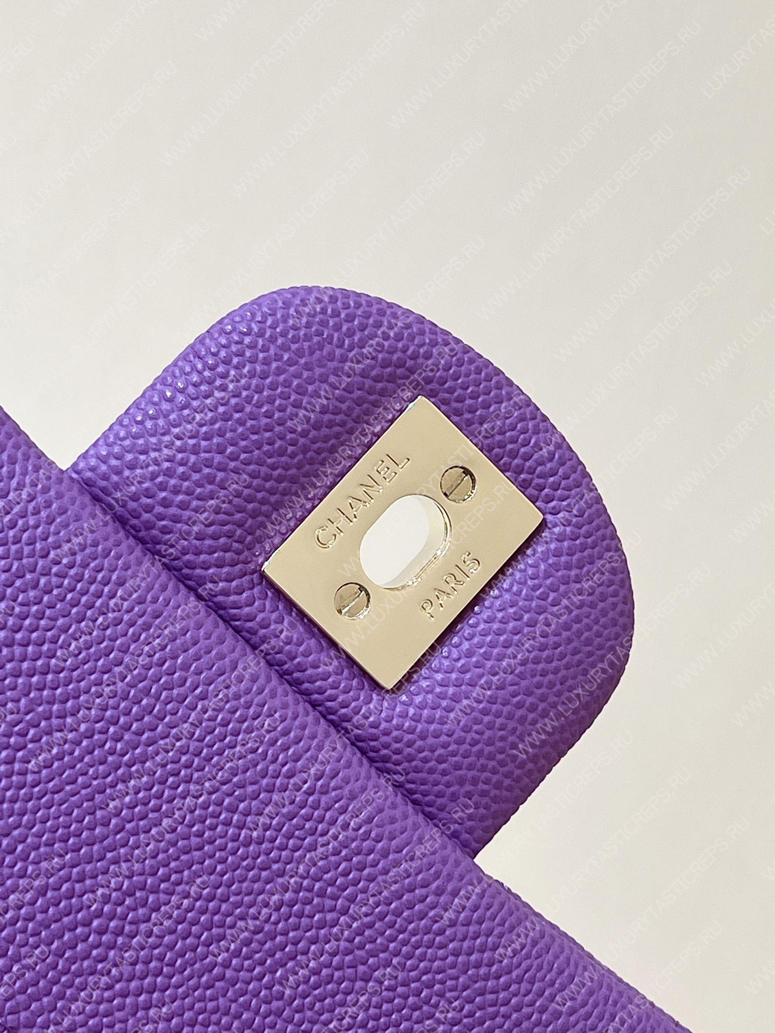 Ch*el small classic handbag bag purple a01113