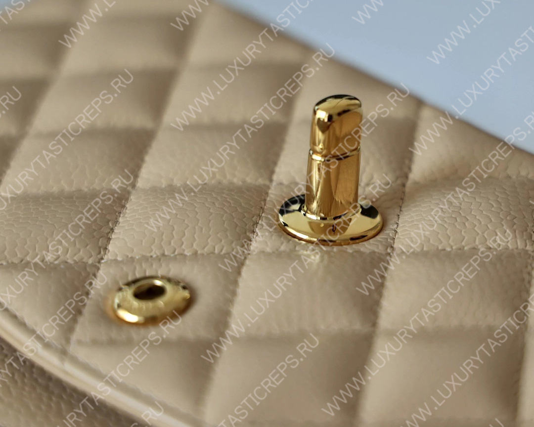 Ch*el small classic handbag bag beige a01113