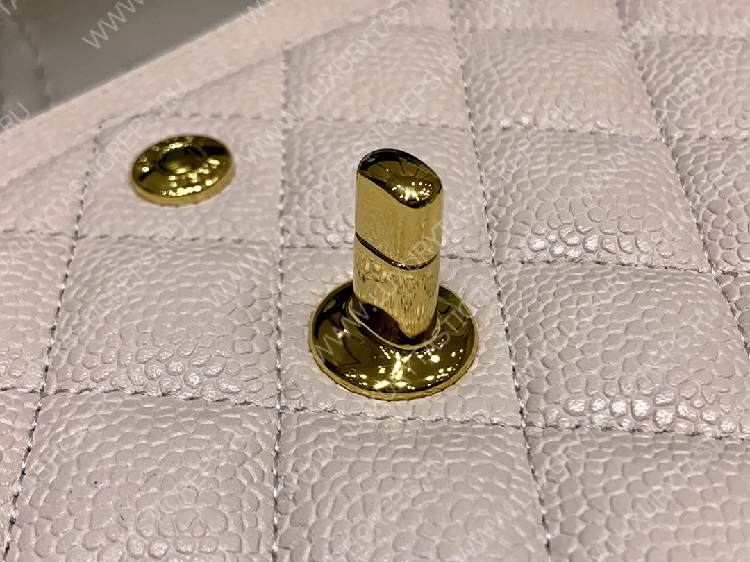 Ch*el small classic handbag bag beige a01113