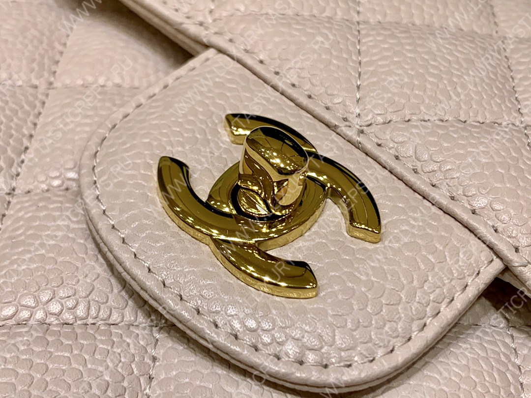 Ch*el small classic handbag bag beige a01113