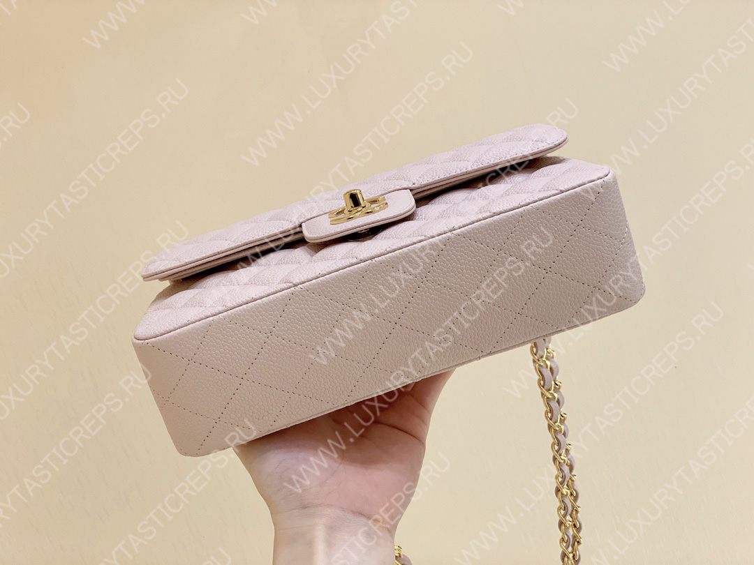 Ch*el small classic handbag bag beige a01113