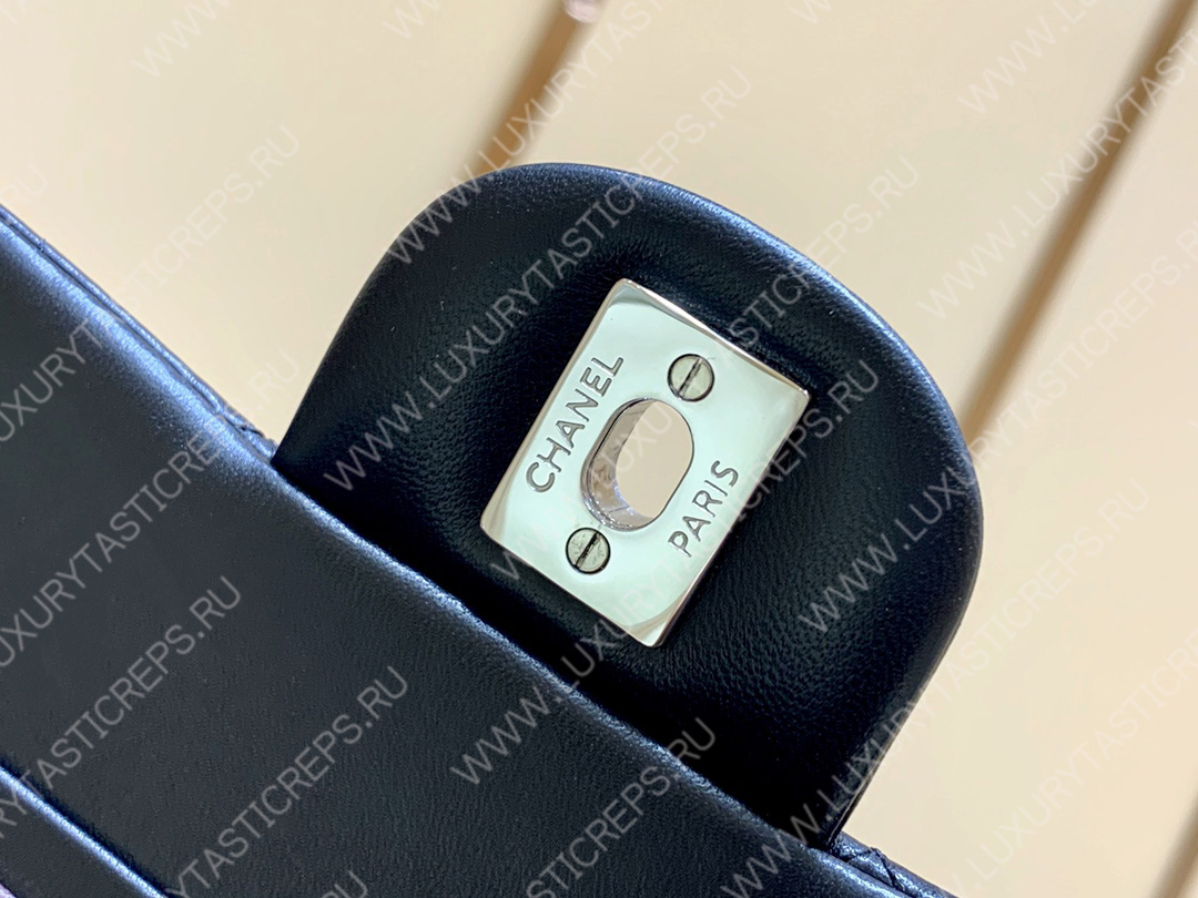 Ch*el small classic handbag bag black a01113