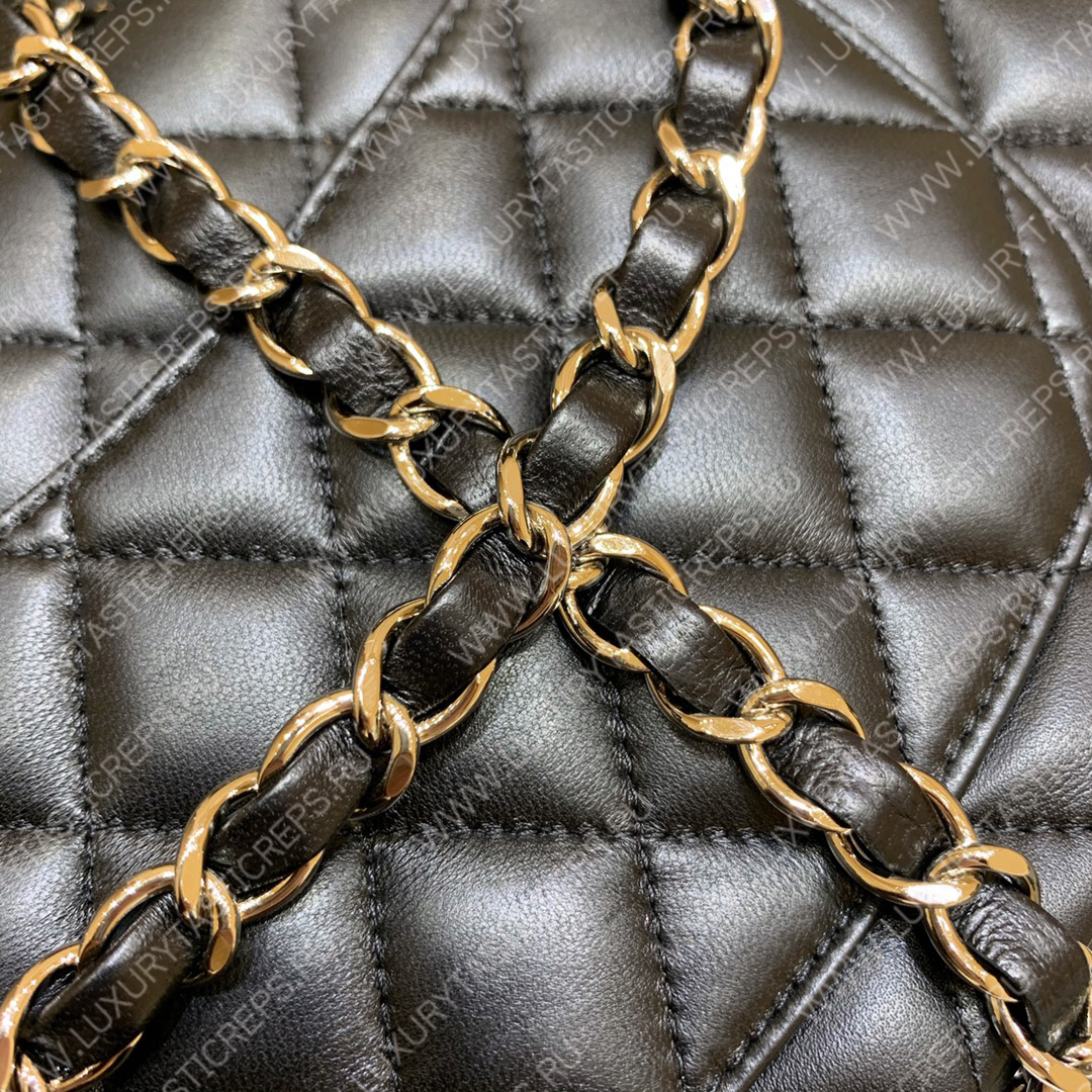 Ch*el small classic handbag bag black a01113