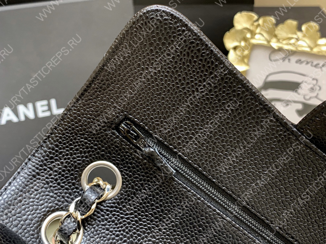 Ch*el small classic handbag bag black a01113