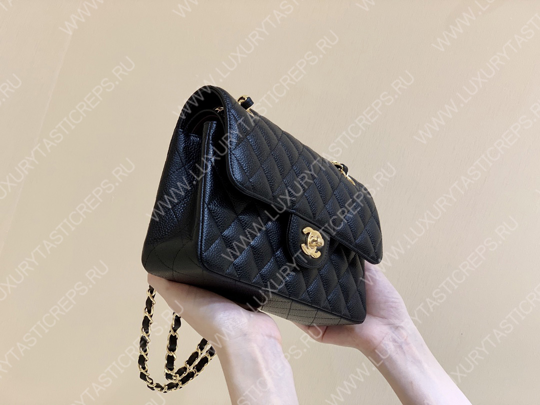 Ch*el small classic handbag bag black a01113