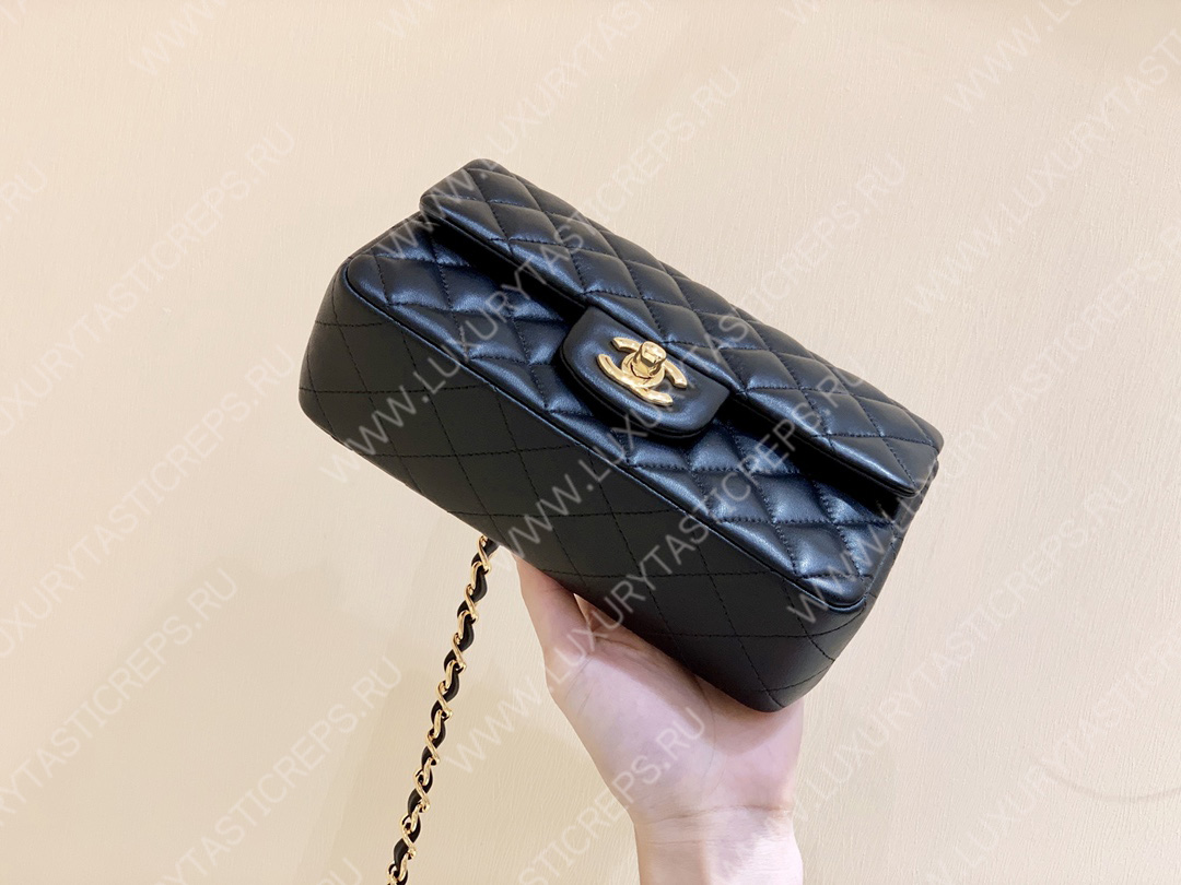 Ch*el classic flap bag black a01116