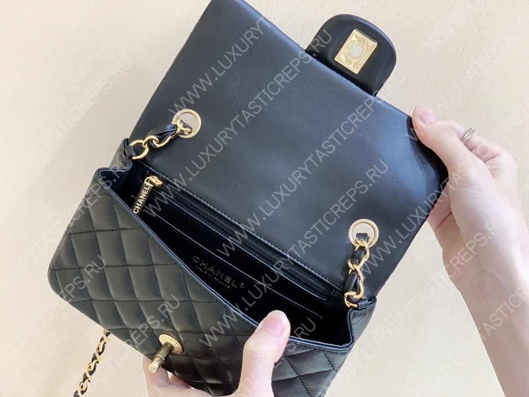Ch*el classic flap bag black a01116