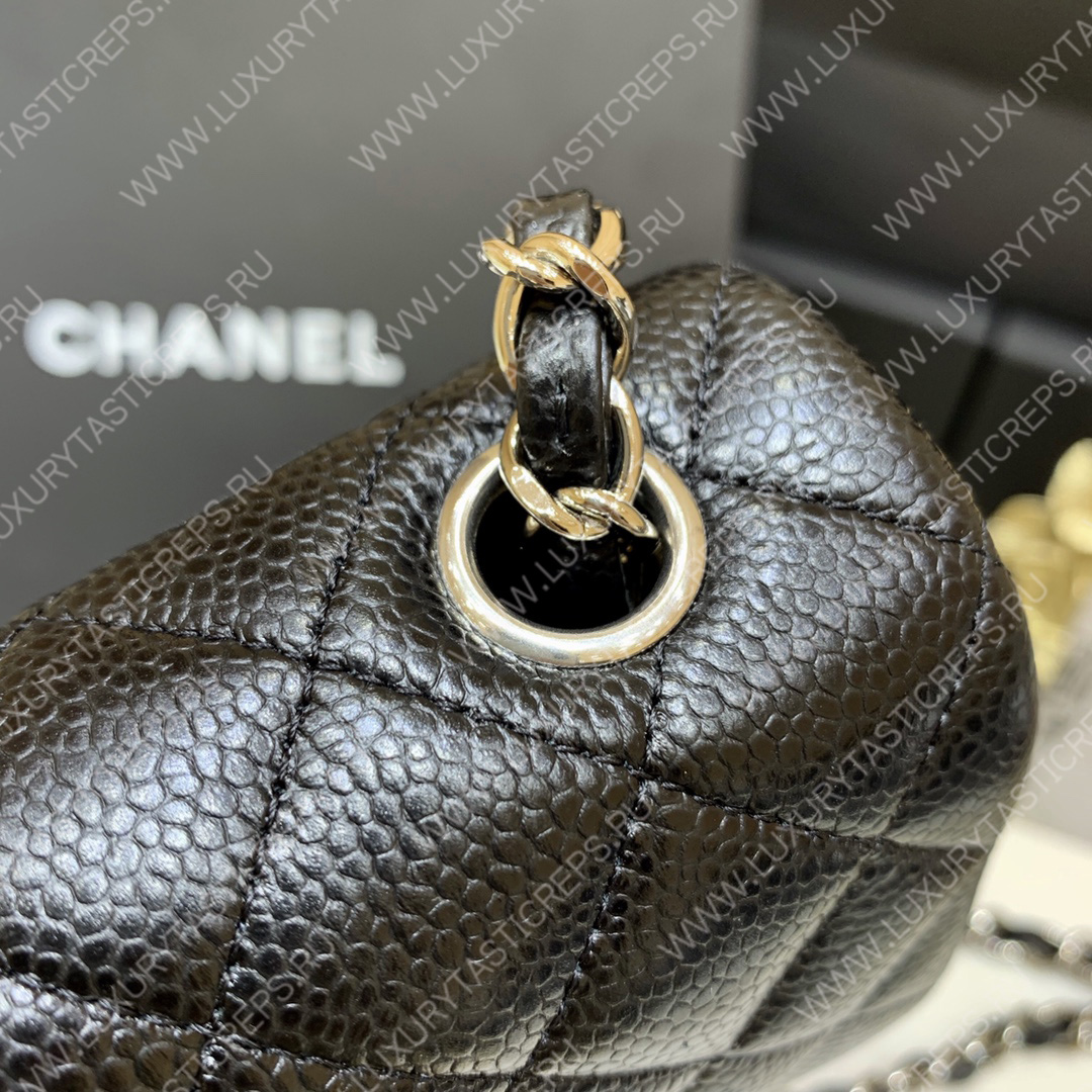 Ch*el classic flap bag black a01116