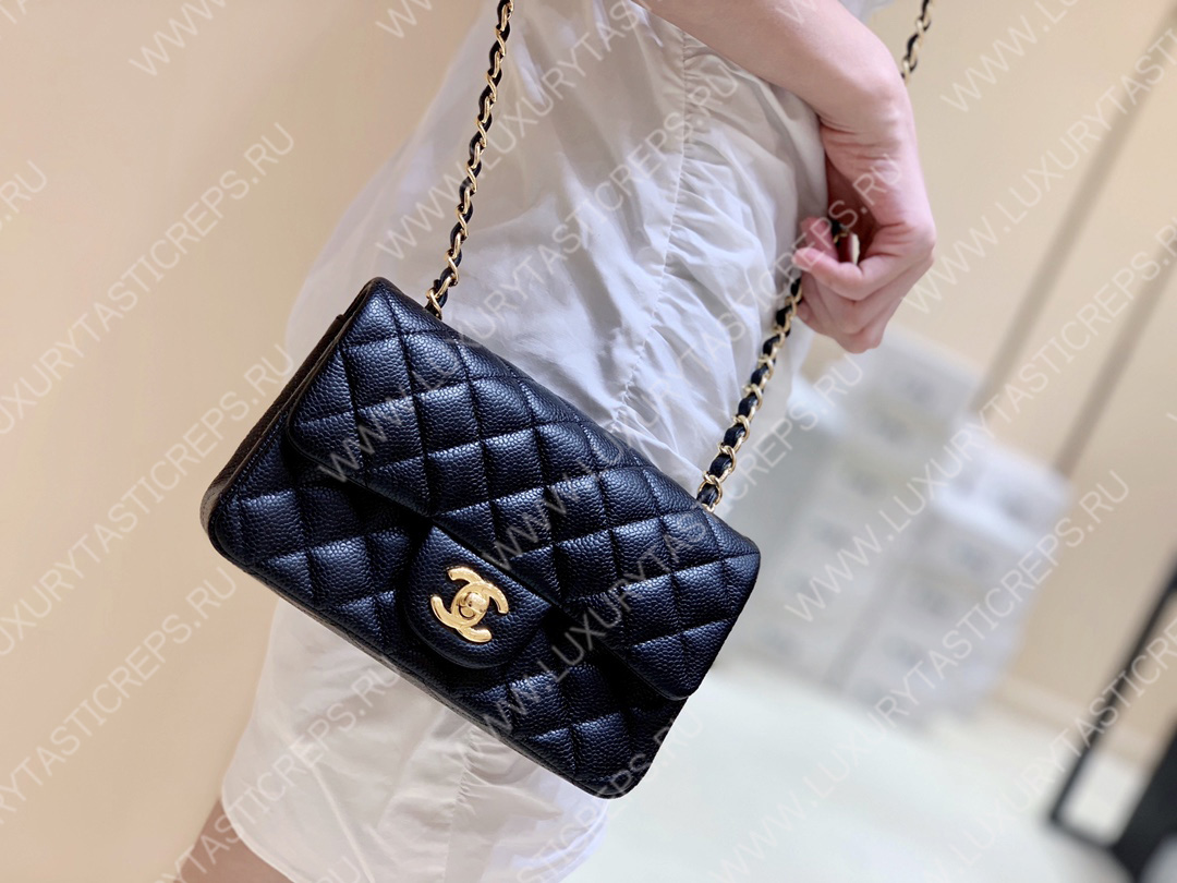 Ch*el classic flap bag navy blue a01116