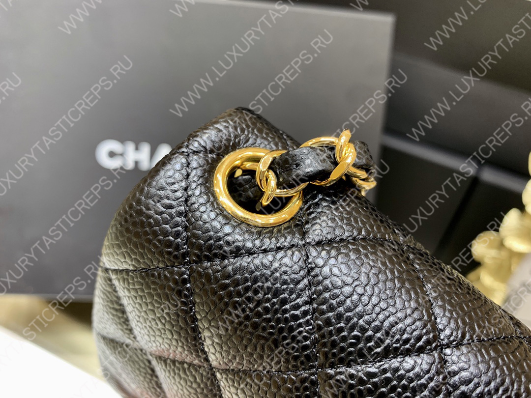 Ch*el classic flap bag black a01116