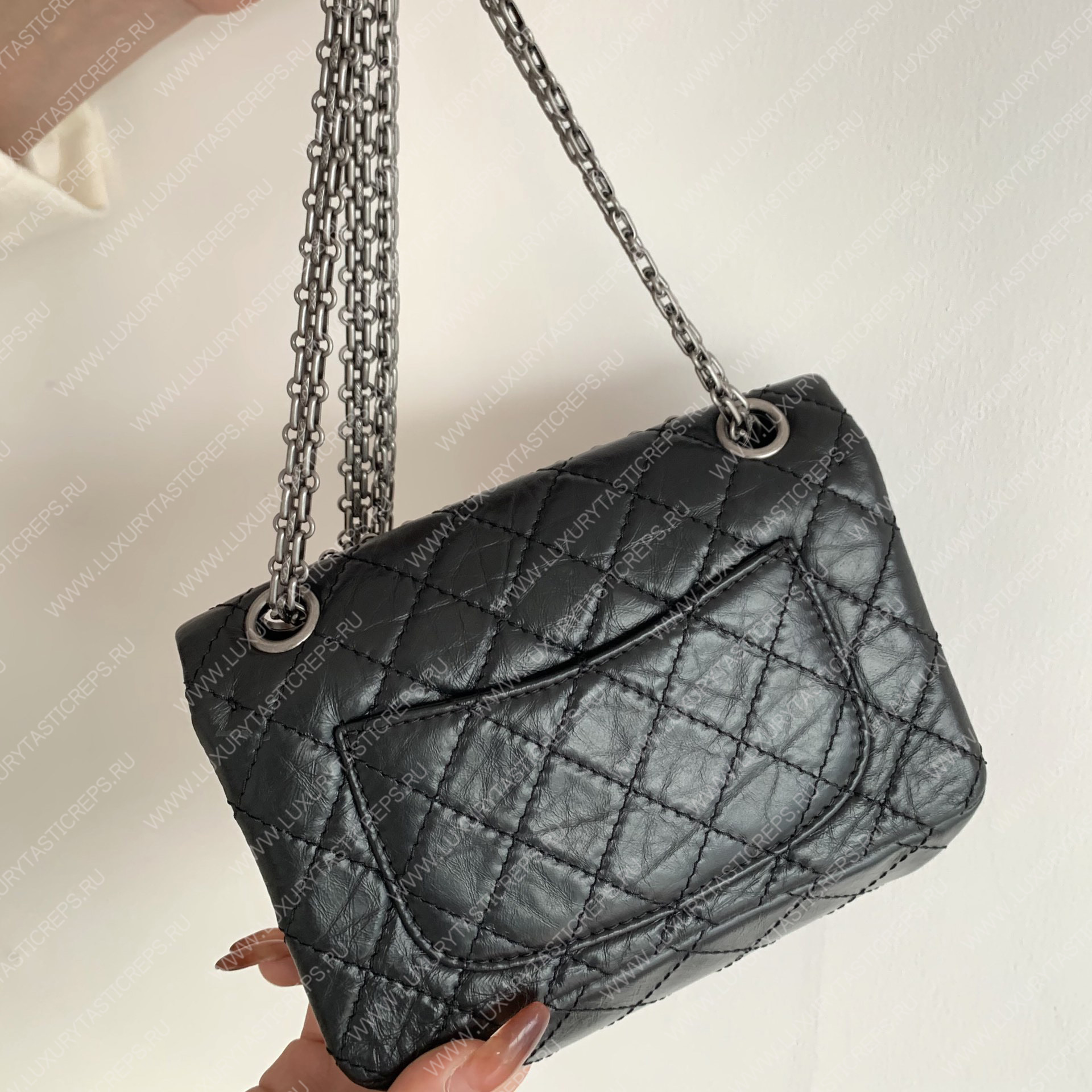 Ch*el 2.55 mini reissue bag black a37585