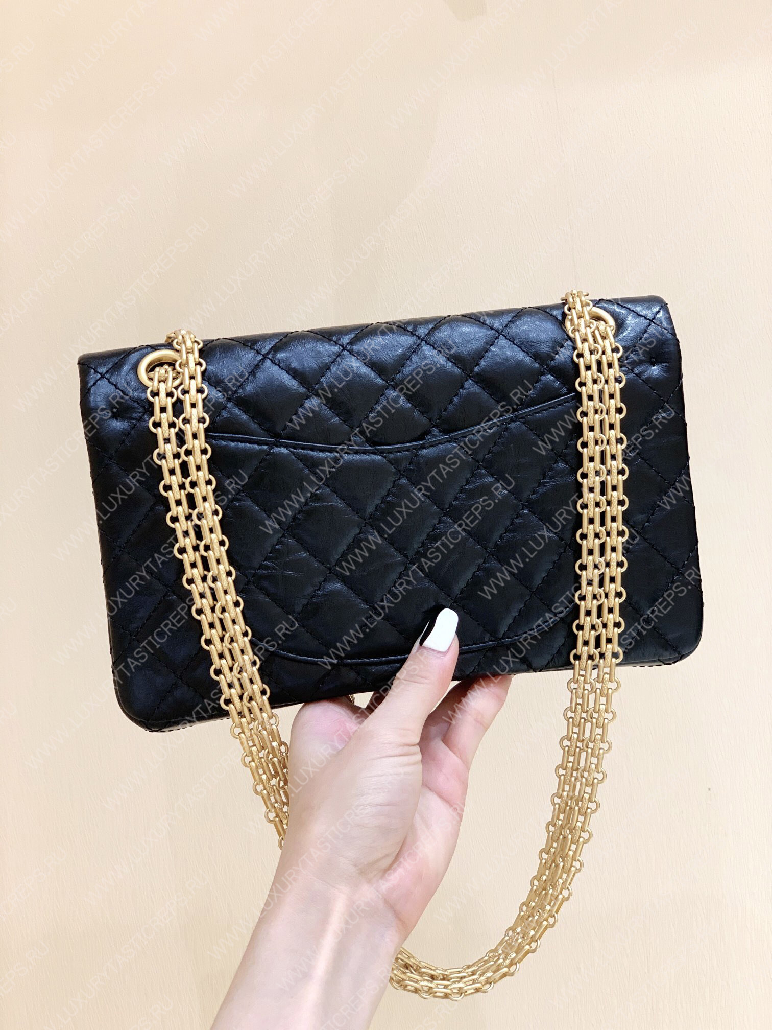 Ch*el lucky charms 2.55 reissue bag black a37586