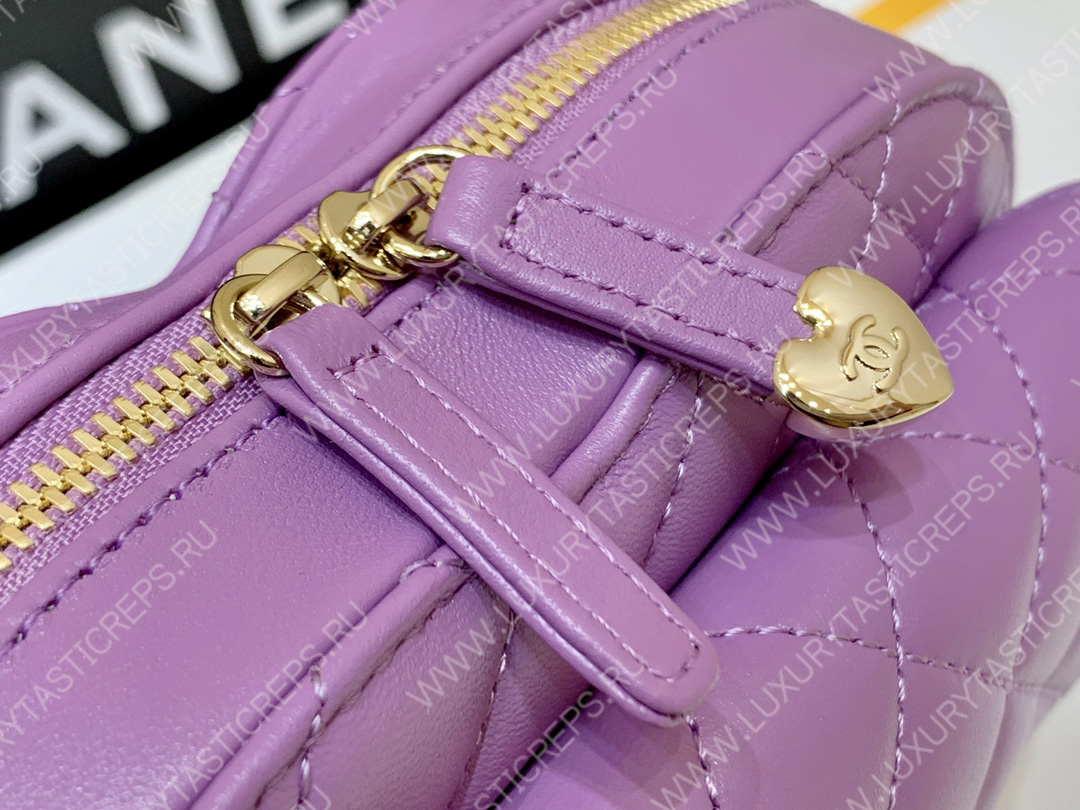 Ch*el cc heart clutch 22s purple as3191