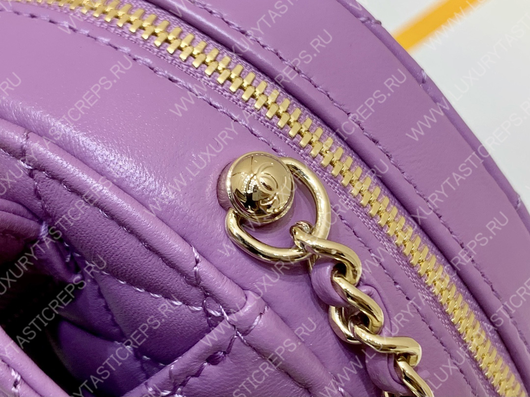 Ch*el cc heart clutch 22s purple as3191