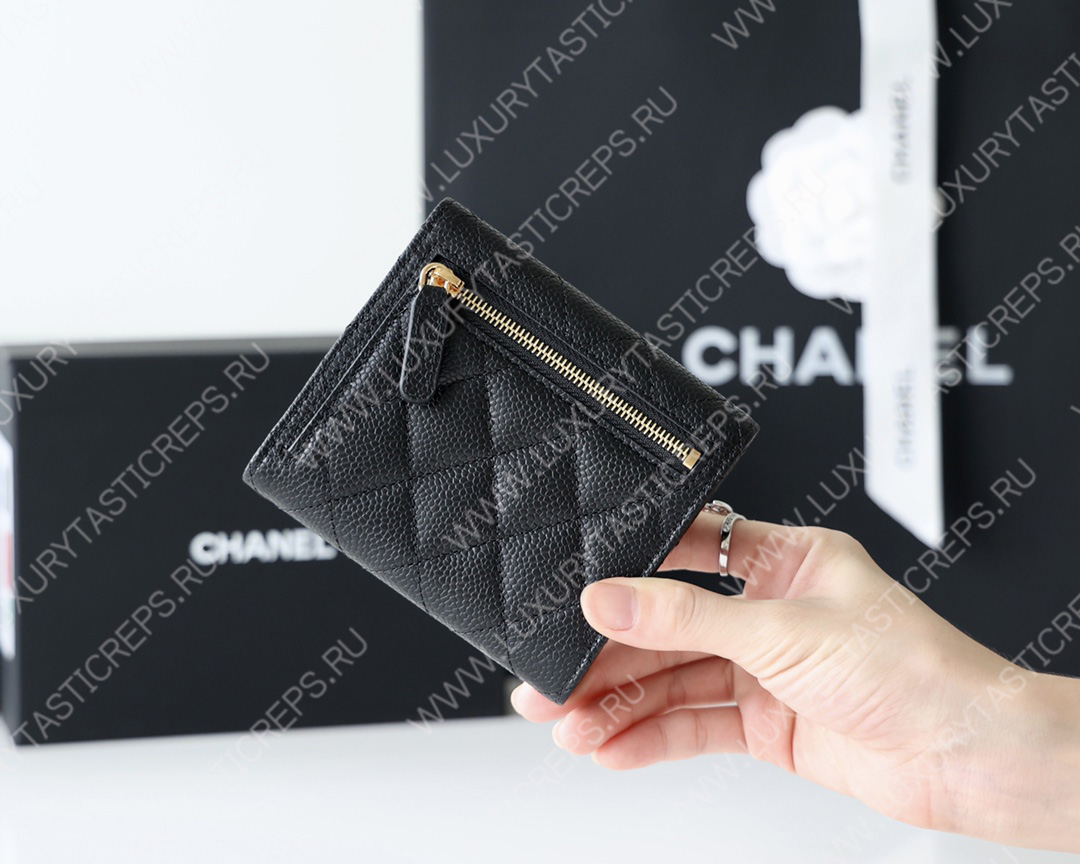 Ch*el classic wallet black ap0712