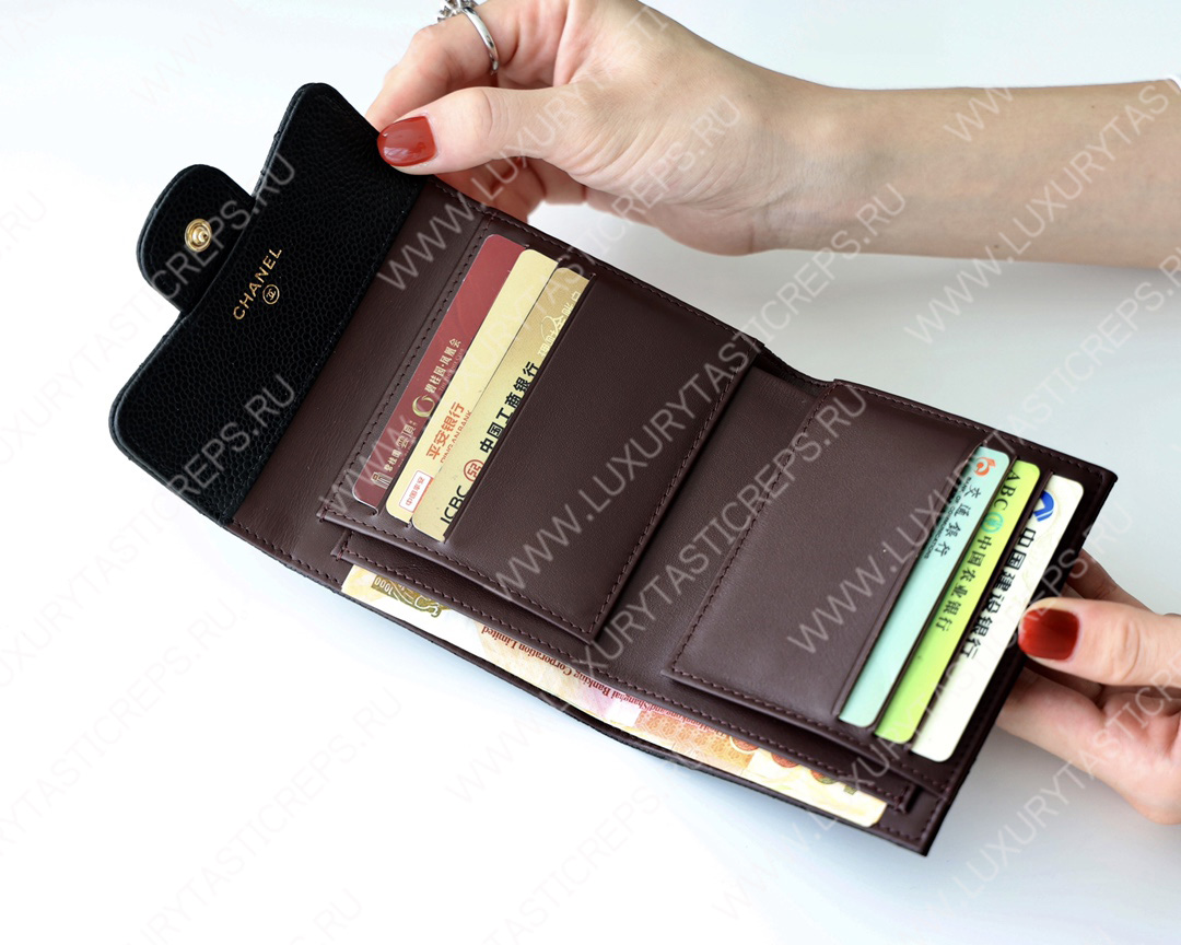 Ch*el classic wallet black ap0712