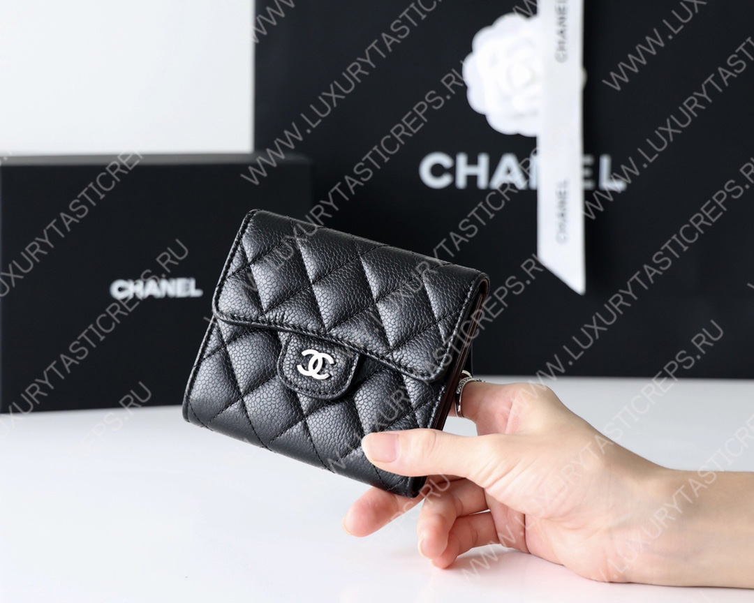 Ch*el classic wallet black ap0712