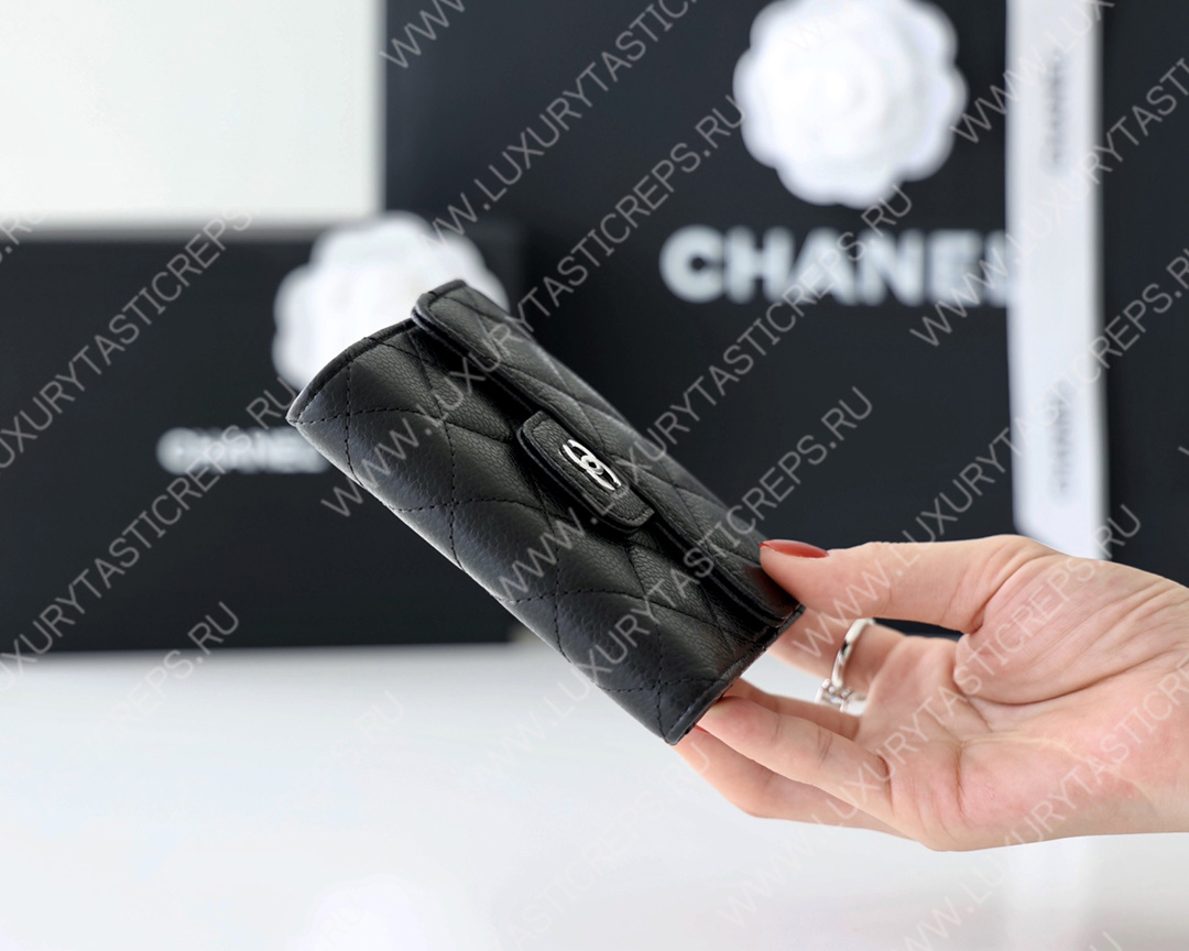 Ch*el classic wallet black ap0712