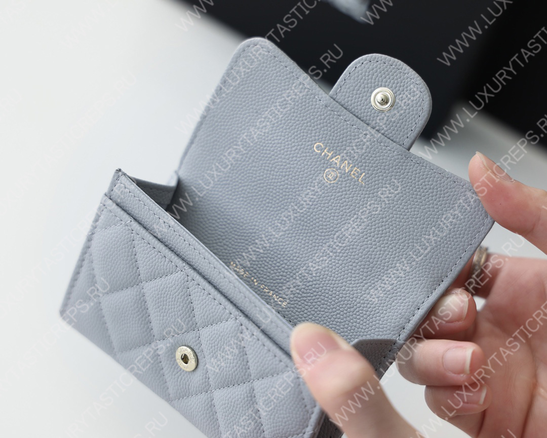 Ch*el classic card holder grey ap0214