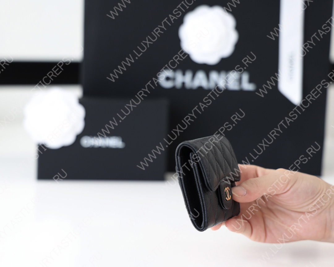 Ch*el classic card holder black ap0214