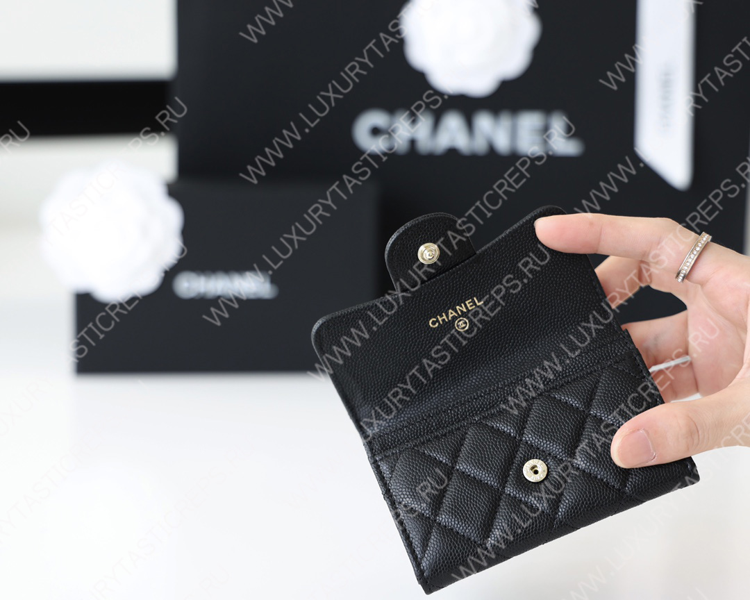 Ch*el classic card holder black ap0214