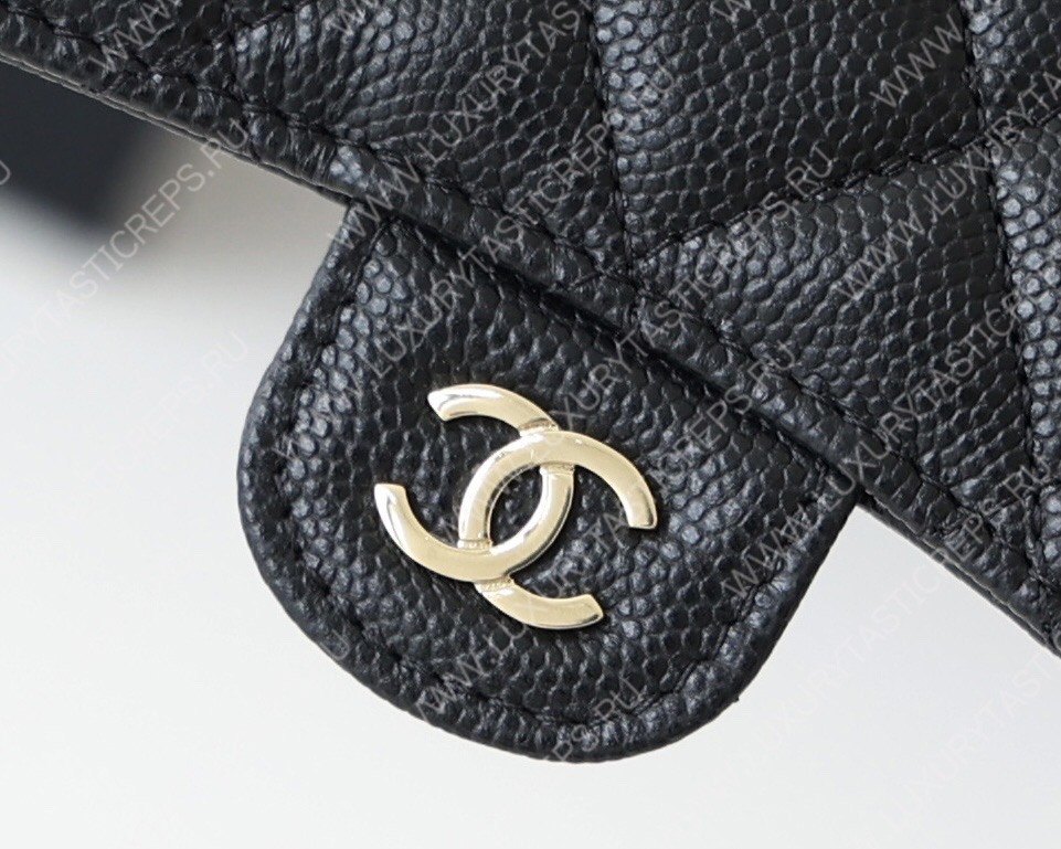 Ch*el classic card holder black ap0214