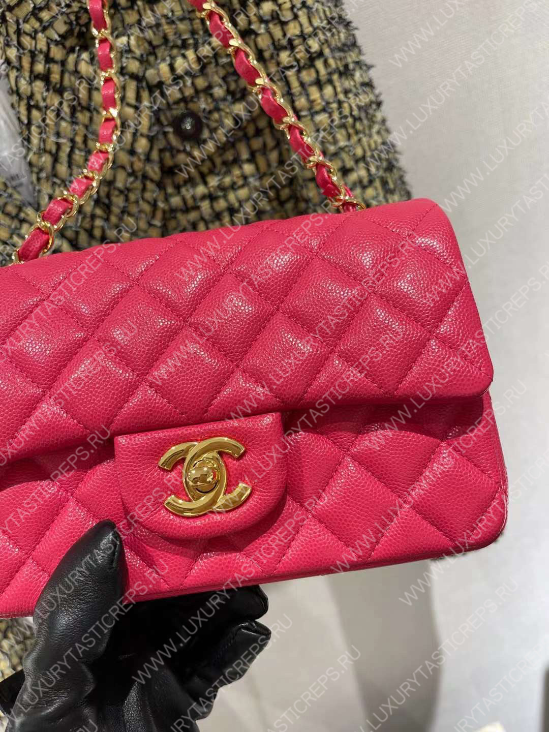 Ch*el mini classic flap bag pink a01116