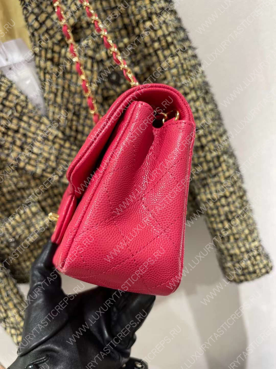 Ch*el mini classic flap bag pink a01116