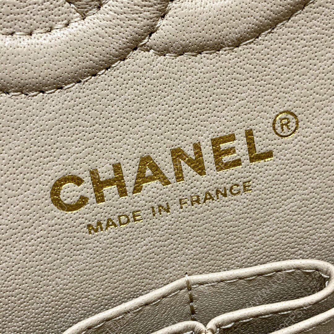 Ch*el small classic handbag bag beige a01113