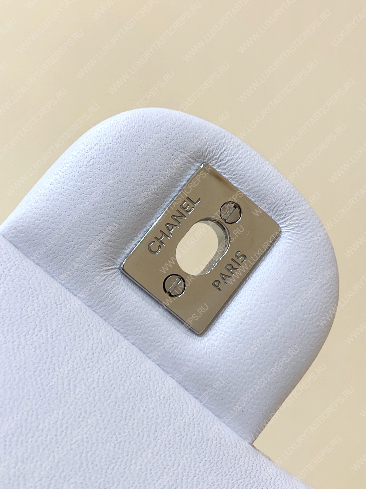 Ch*el mini classic flap bag white a01116