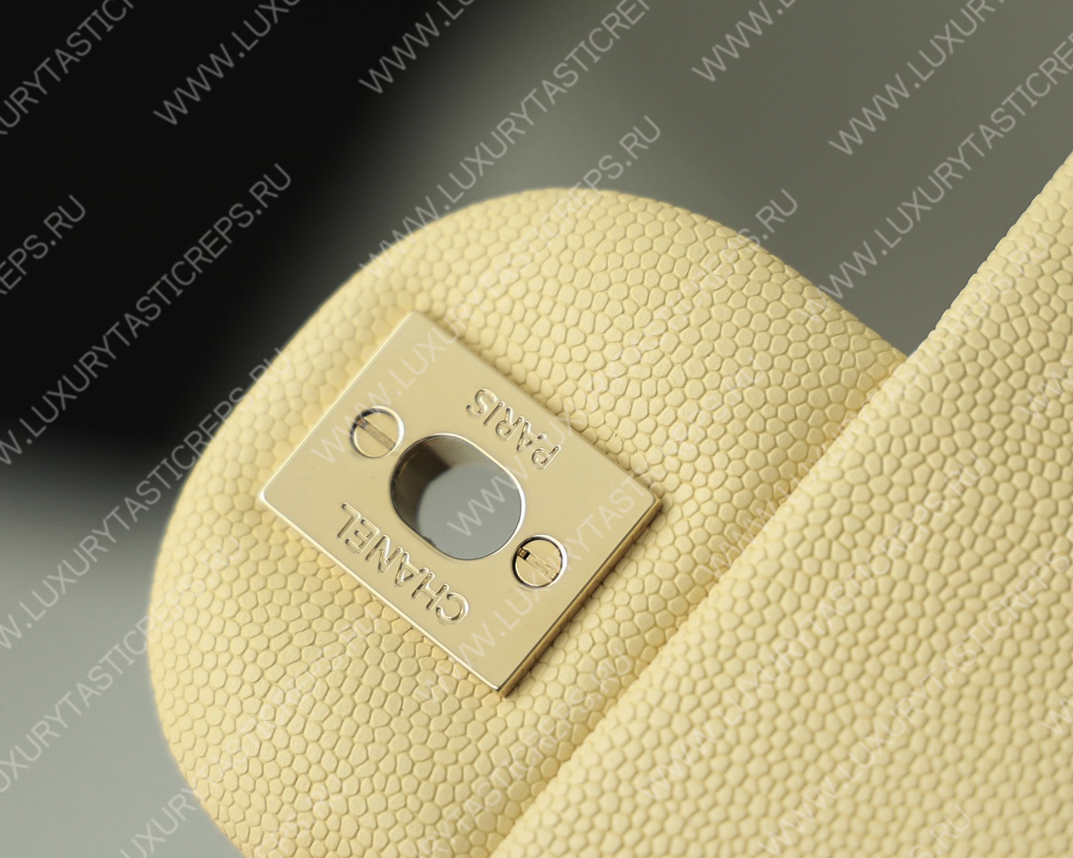 Ch*el mini classic flap bag yellow a01116