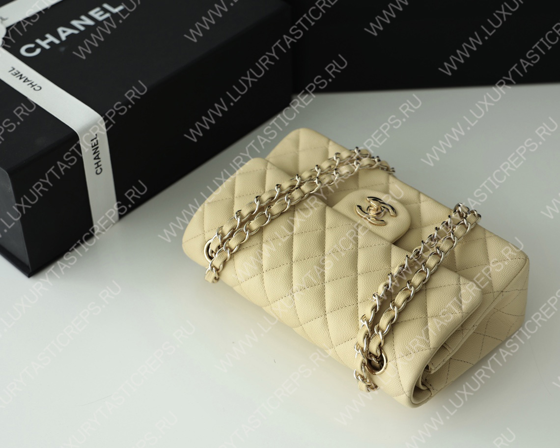 Ch*el small classic handbag bag yellow a01113