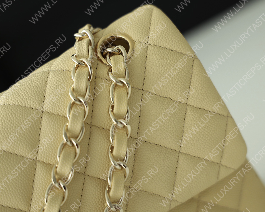 Ch*el small classic handbag bag yellow a01113