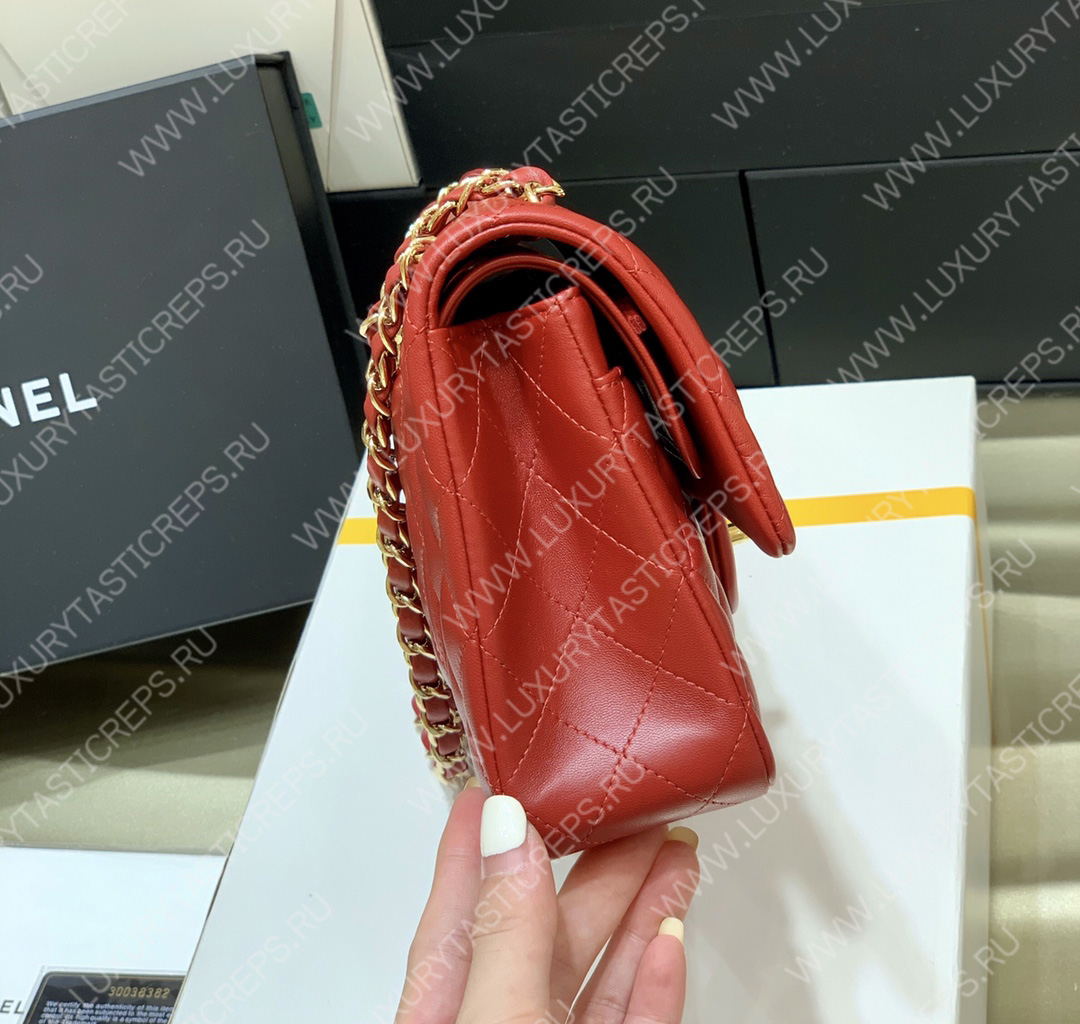 Ch*el classic handbag bag red a01112