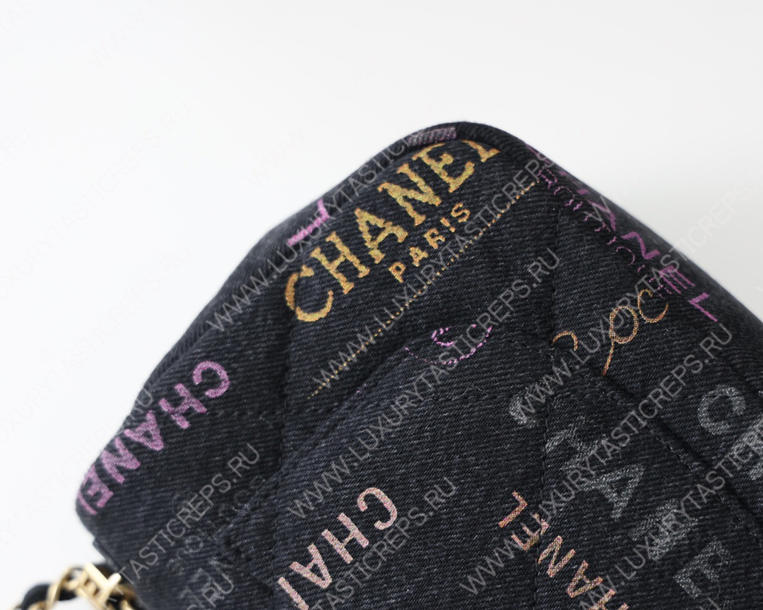 Ch*el small flap bag black as3134
