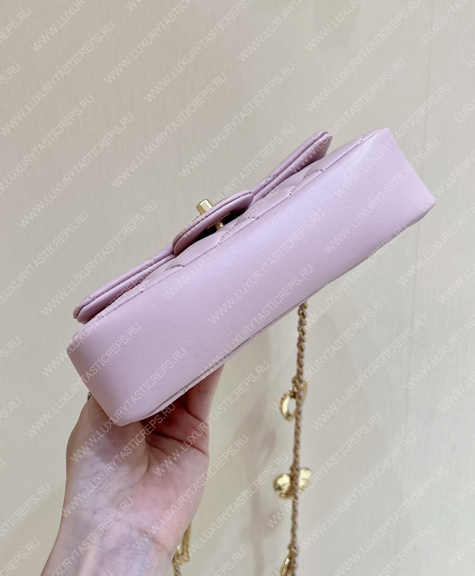 Ch*el mini flap bag pink as3456