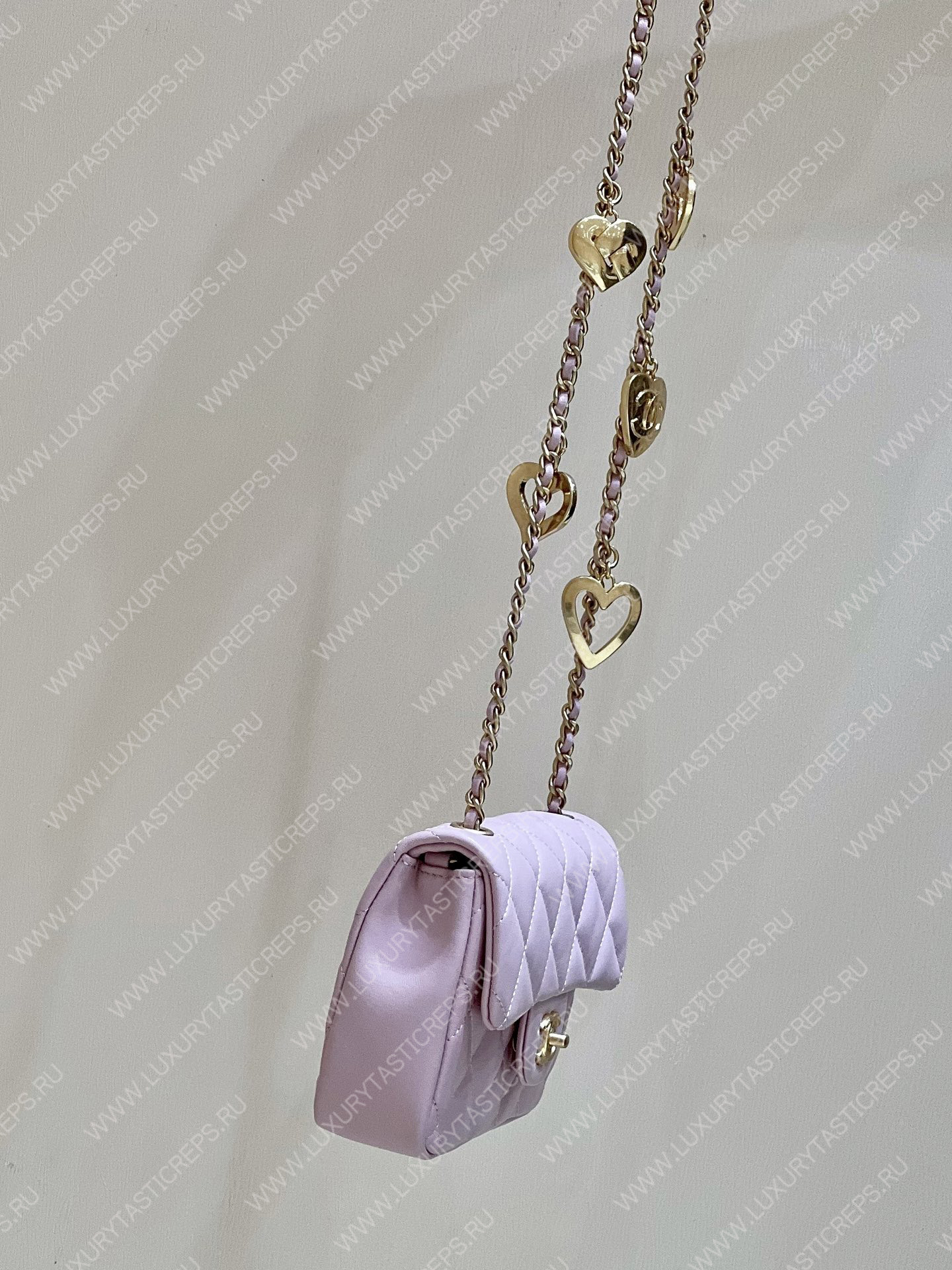 Ch*el mini flap bag pink as3456