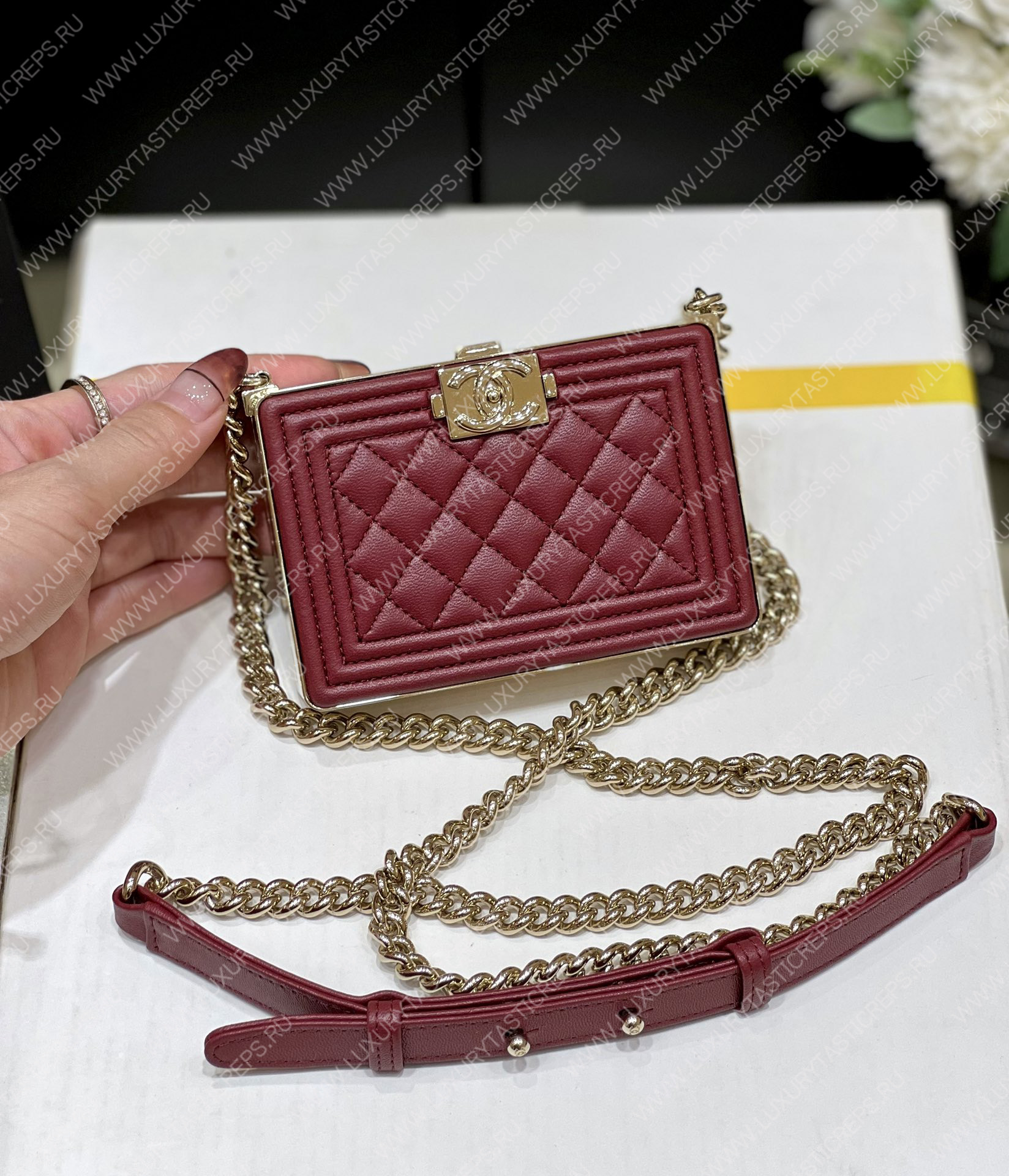 Ch*el mini boy bag red ap2884