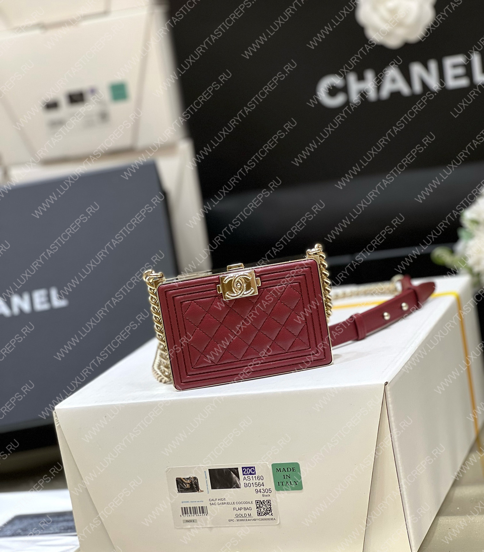 Ch*el mini boy bag red ap2884