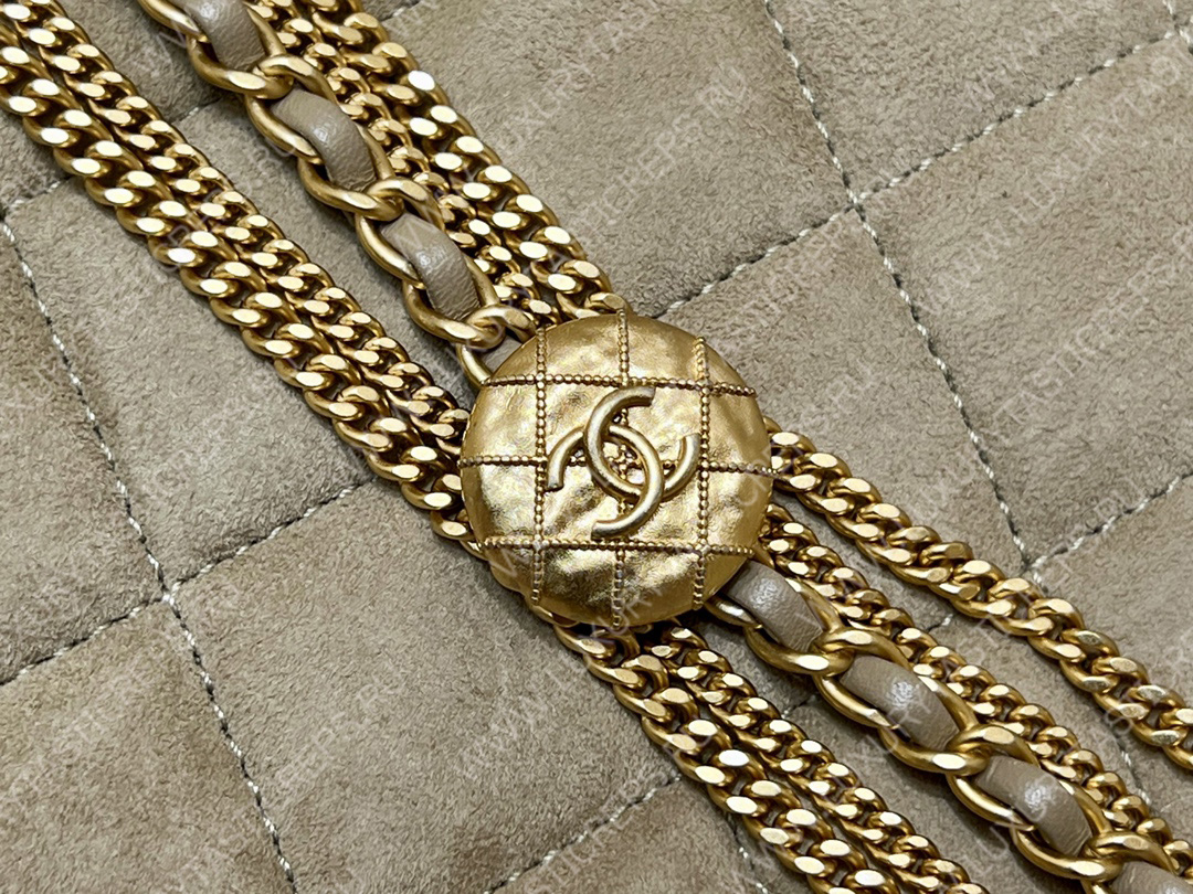 Ch*el mini flap bag beige as3378