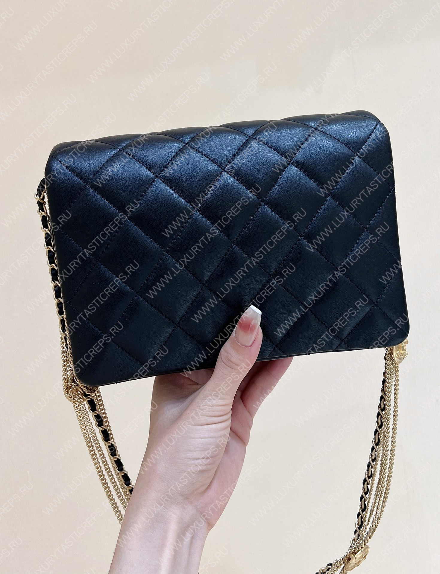 Ch*el mini flap bag black as3378
