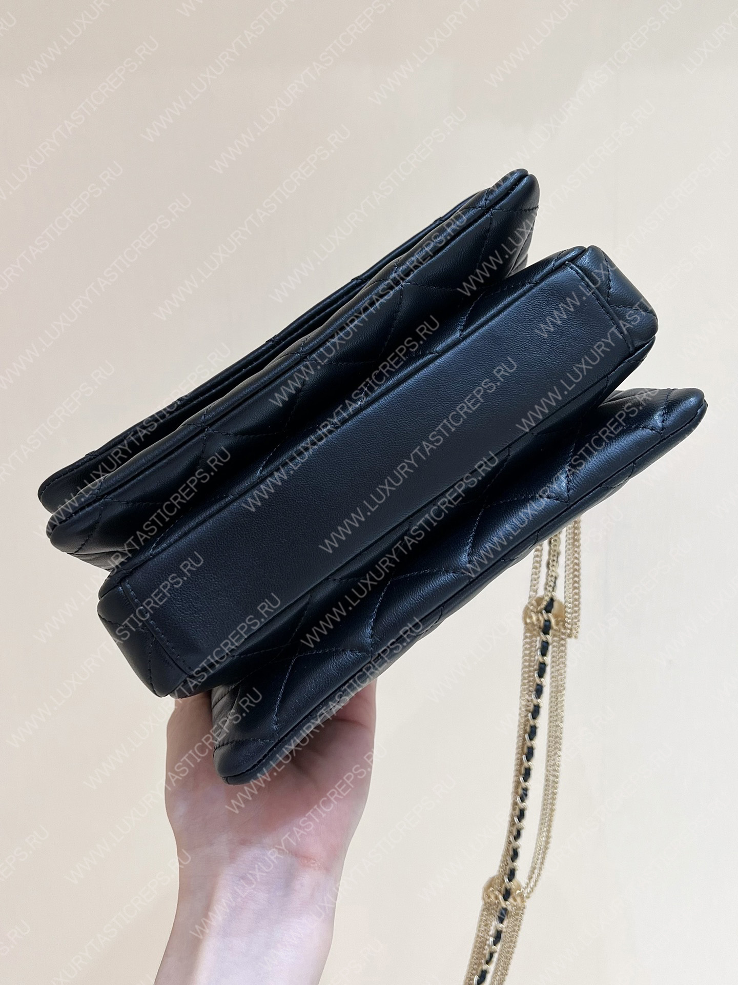 Ch*el mini flap bag black as3378