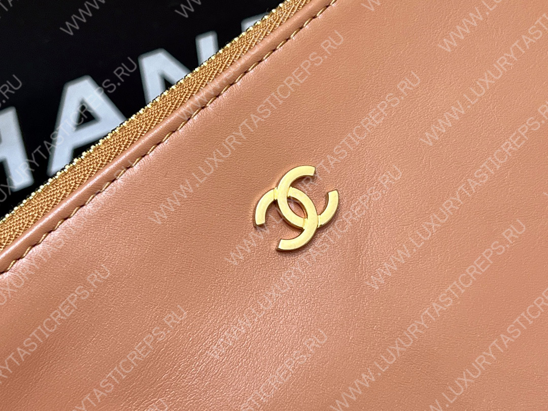 Ch*el 22 handbag brown as3260