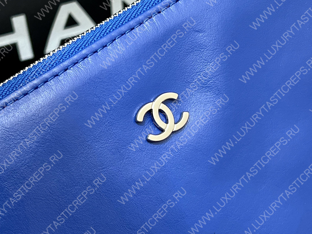 Ch*el 22 handbag blue as3260