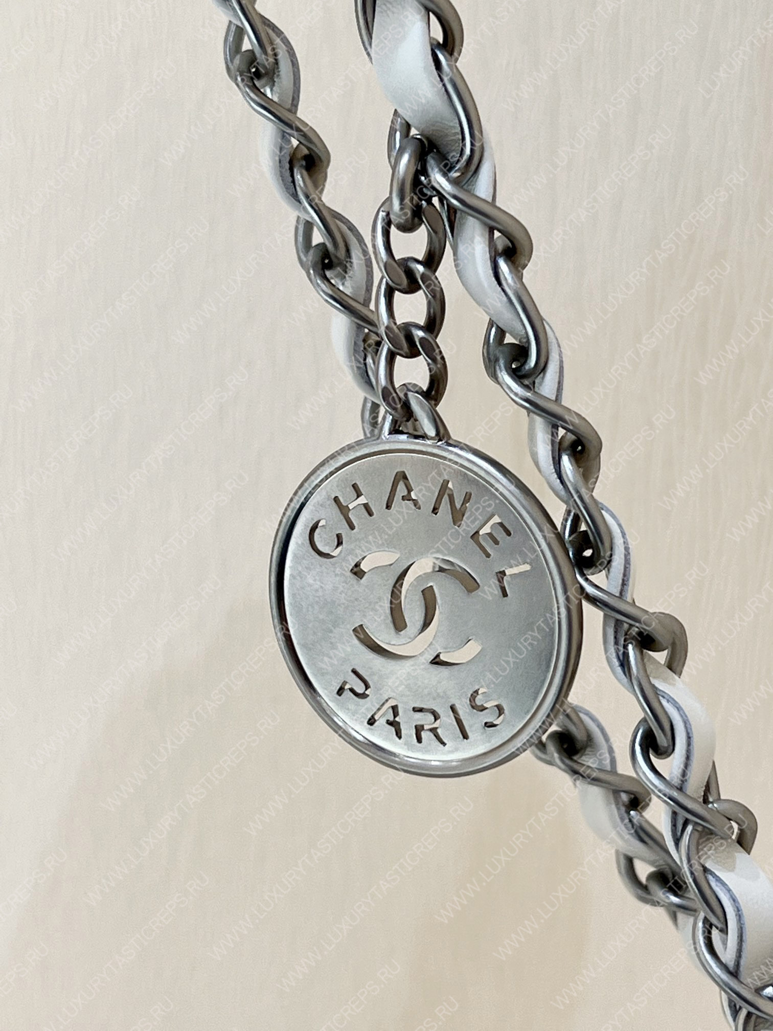 Ch*el 22 handbag white as3260