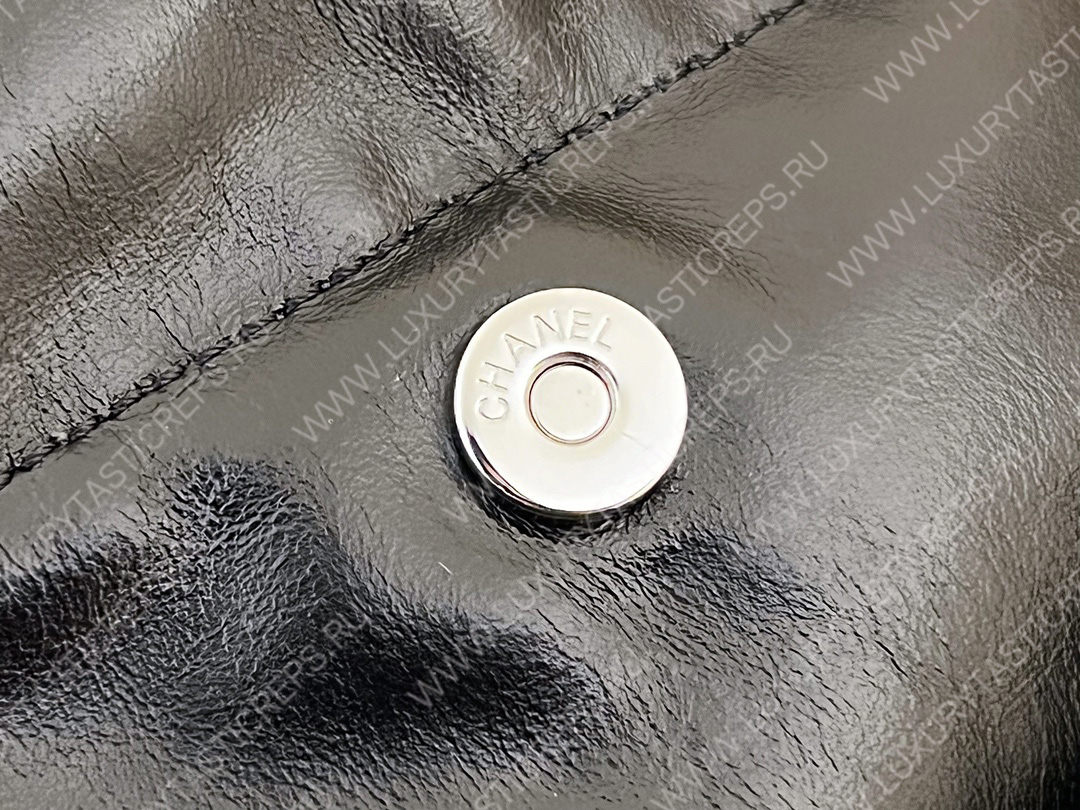 Ch*el 22 large shopping bag black as3262