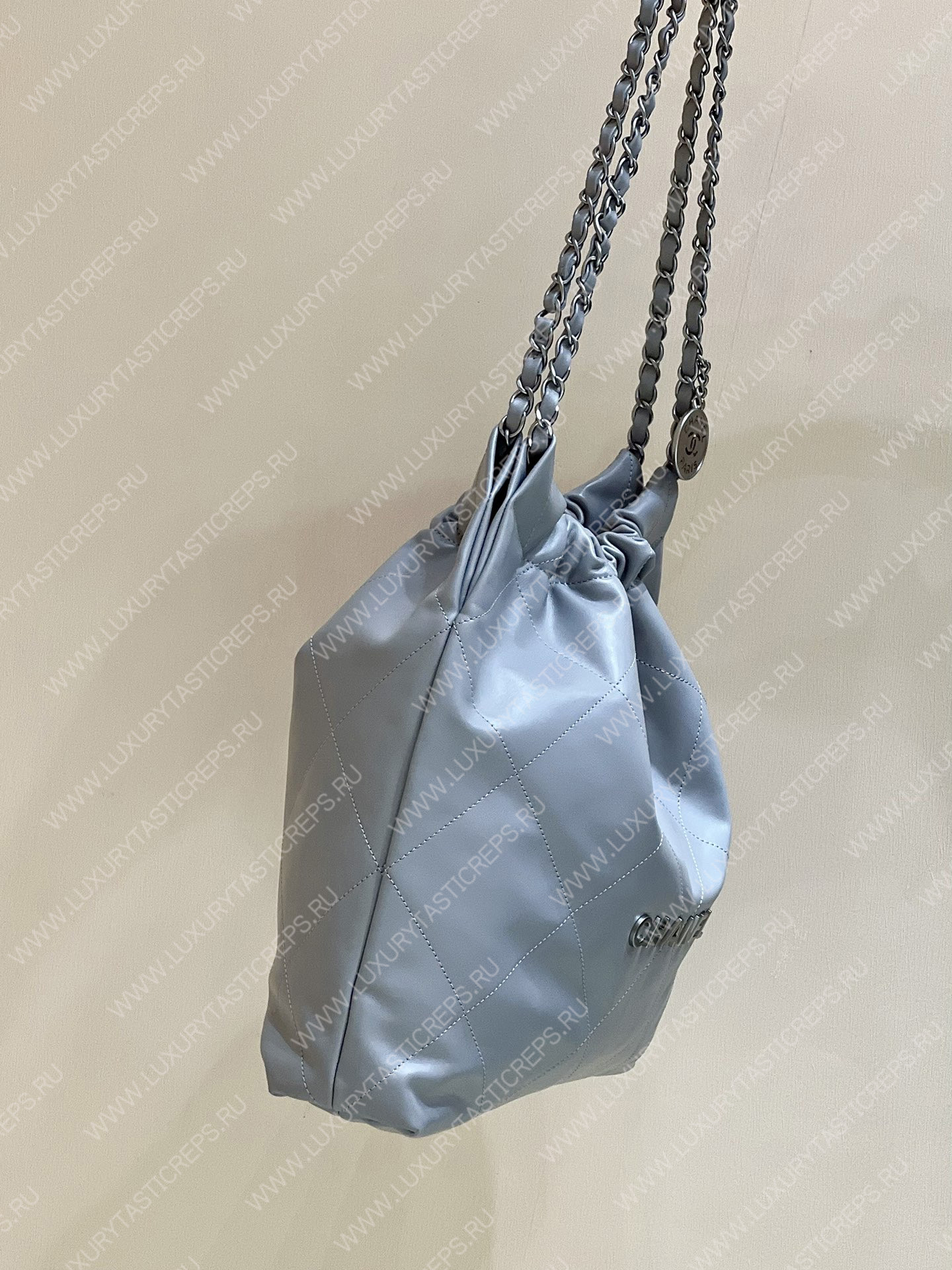 Ch*el 22 handbag powder blue as3261