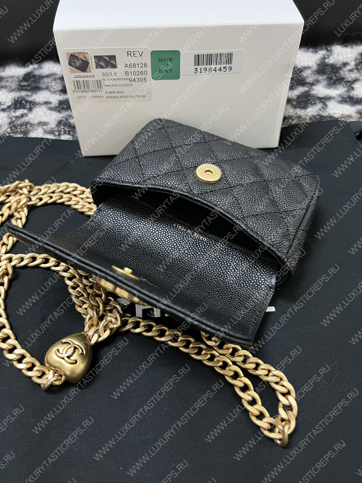 Ch*el mini flap bag black as3757